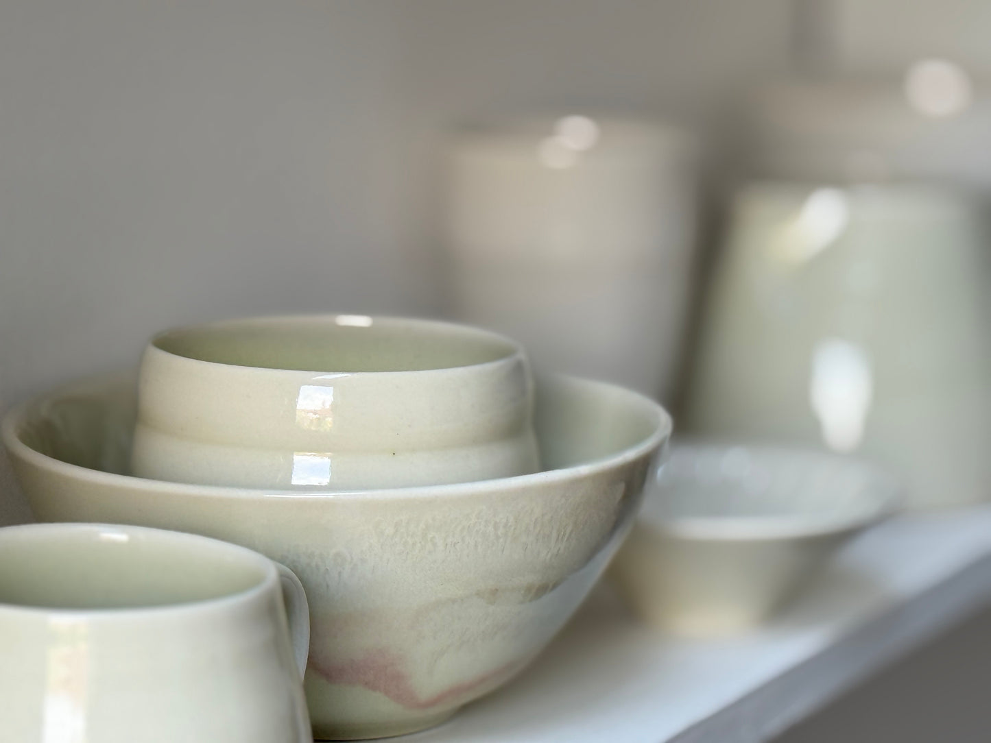 Porcelain Cream Speckled Bowl