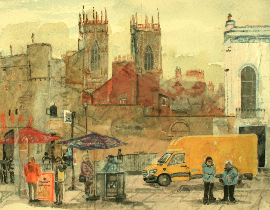 Busy Exhibition Square, York