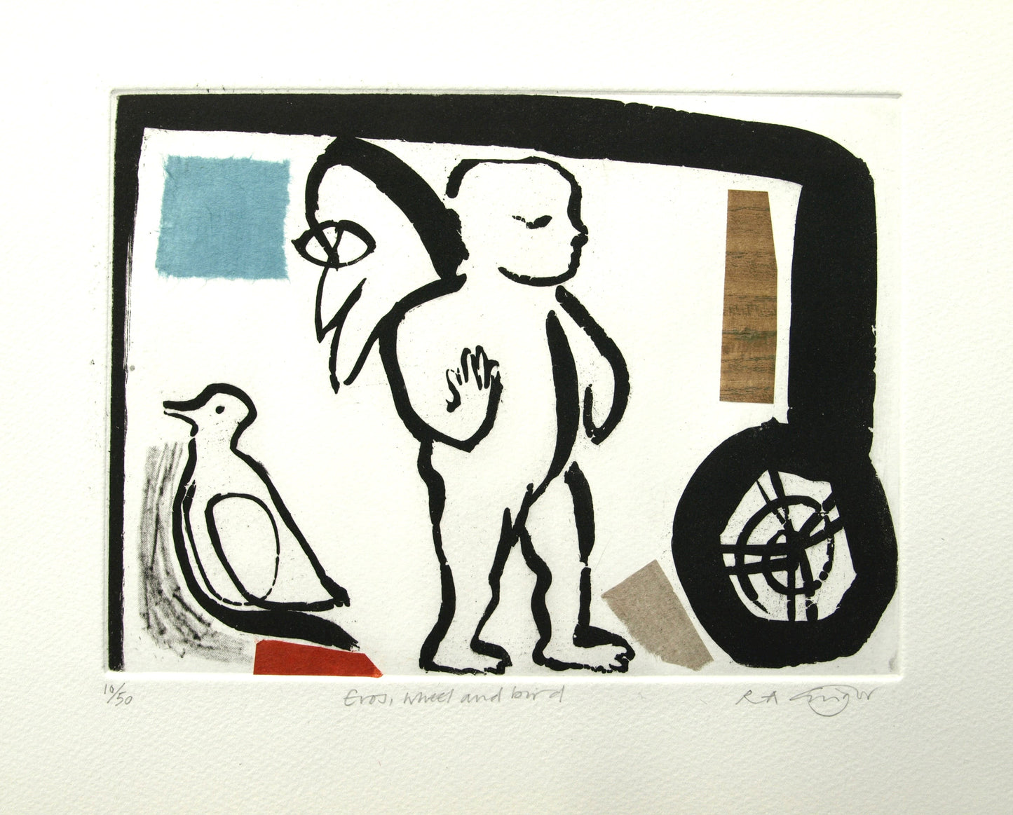 Eros, wheel and bird