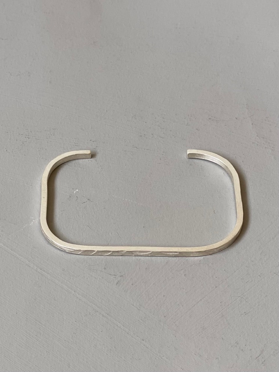 Sterling silver square/oval cuff