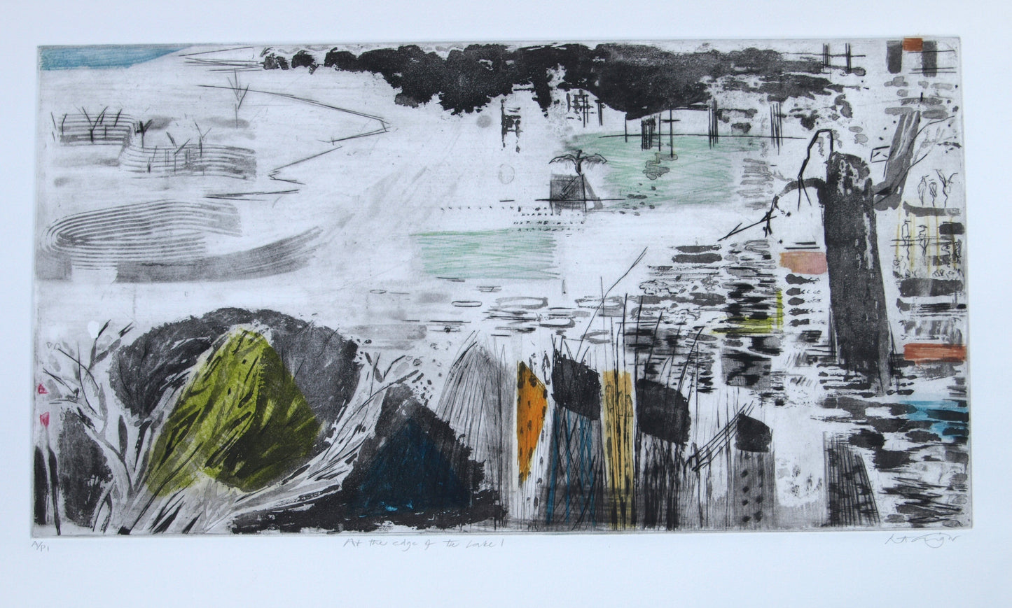 At the edge of the lake