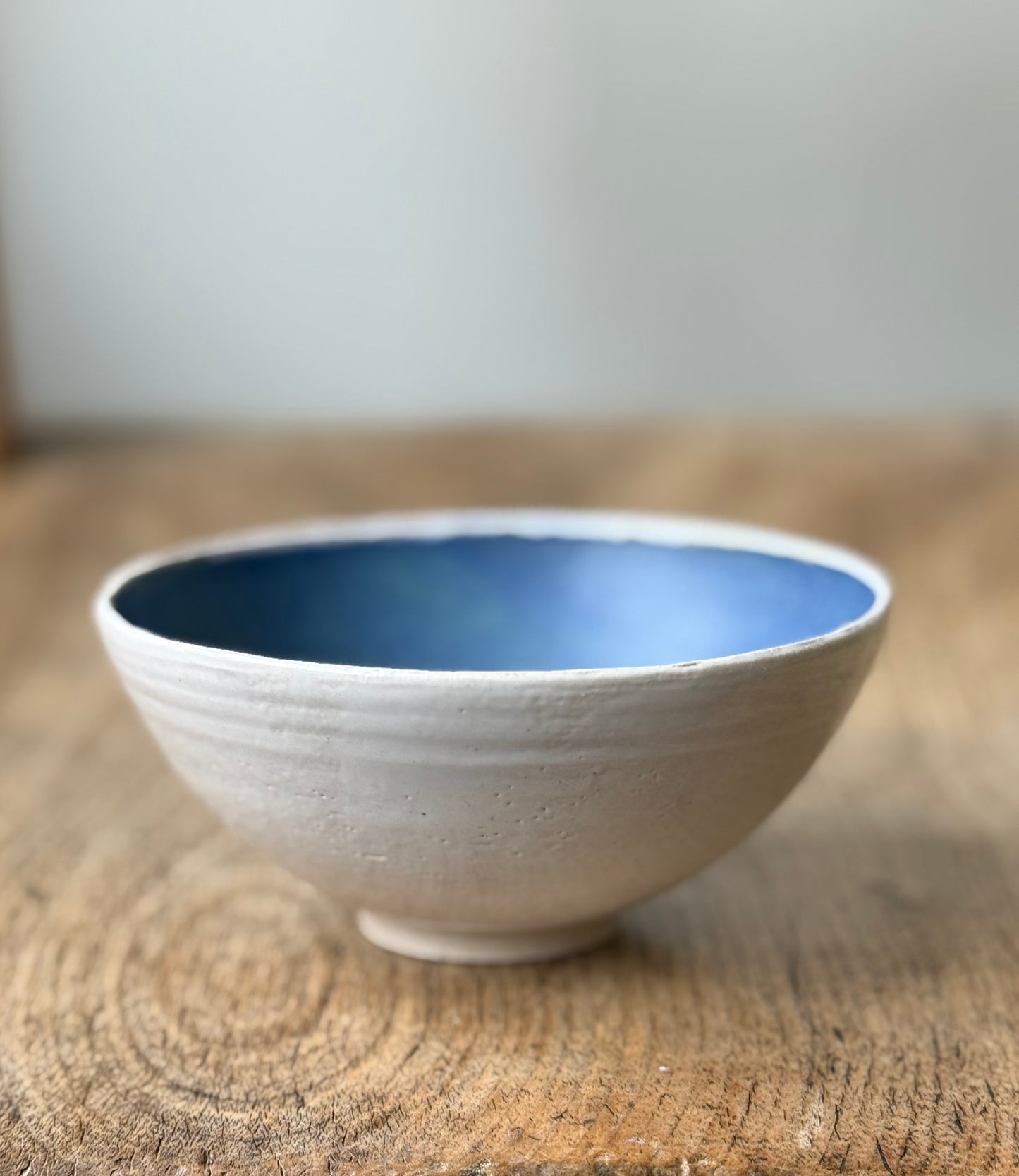 Small bowl with blue interior