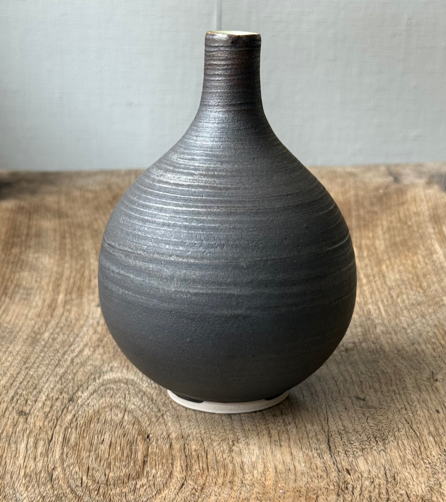 Brown metallic glaze vase