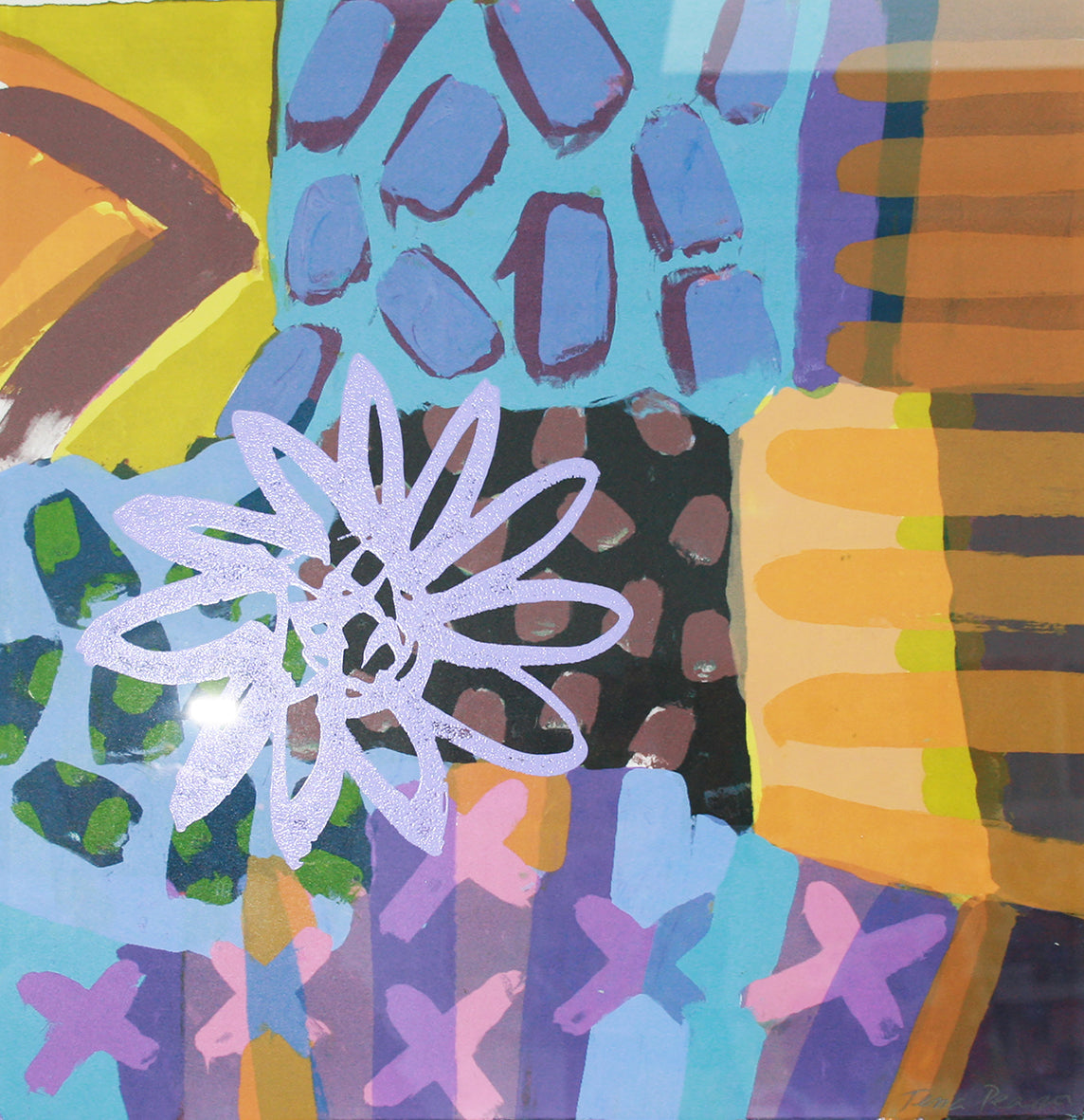 Border Blocks with Lavender Dahlia