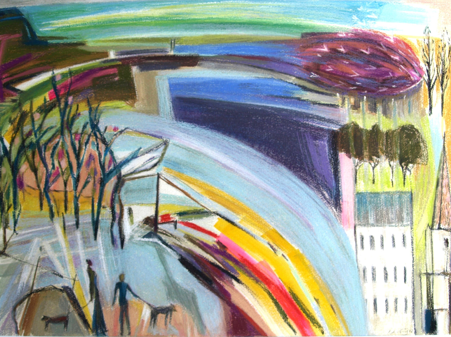 Up and over the land