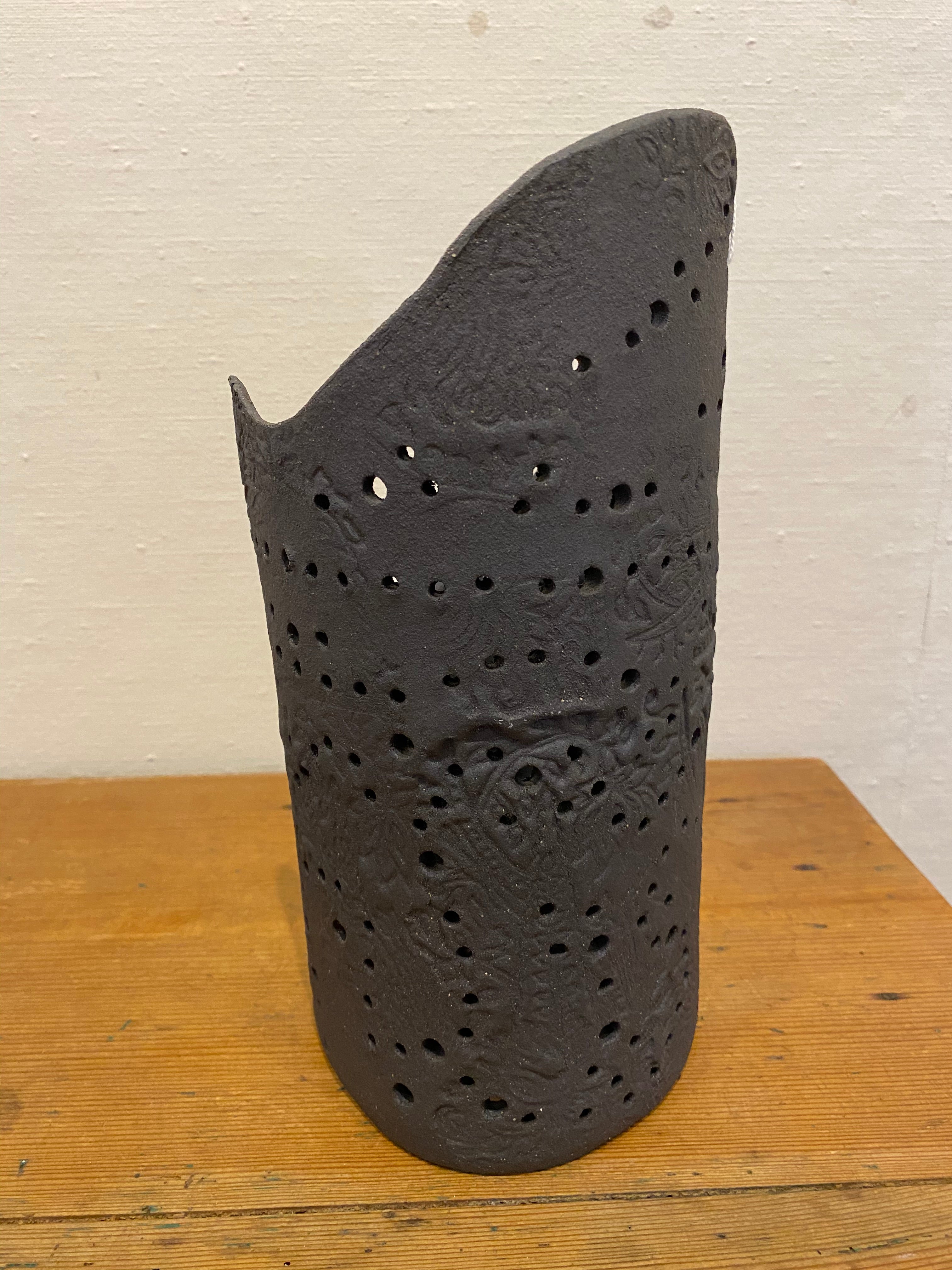 Anna Martola, Large Ceramic Candle Wrap Black