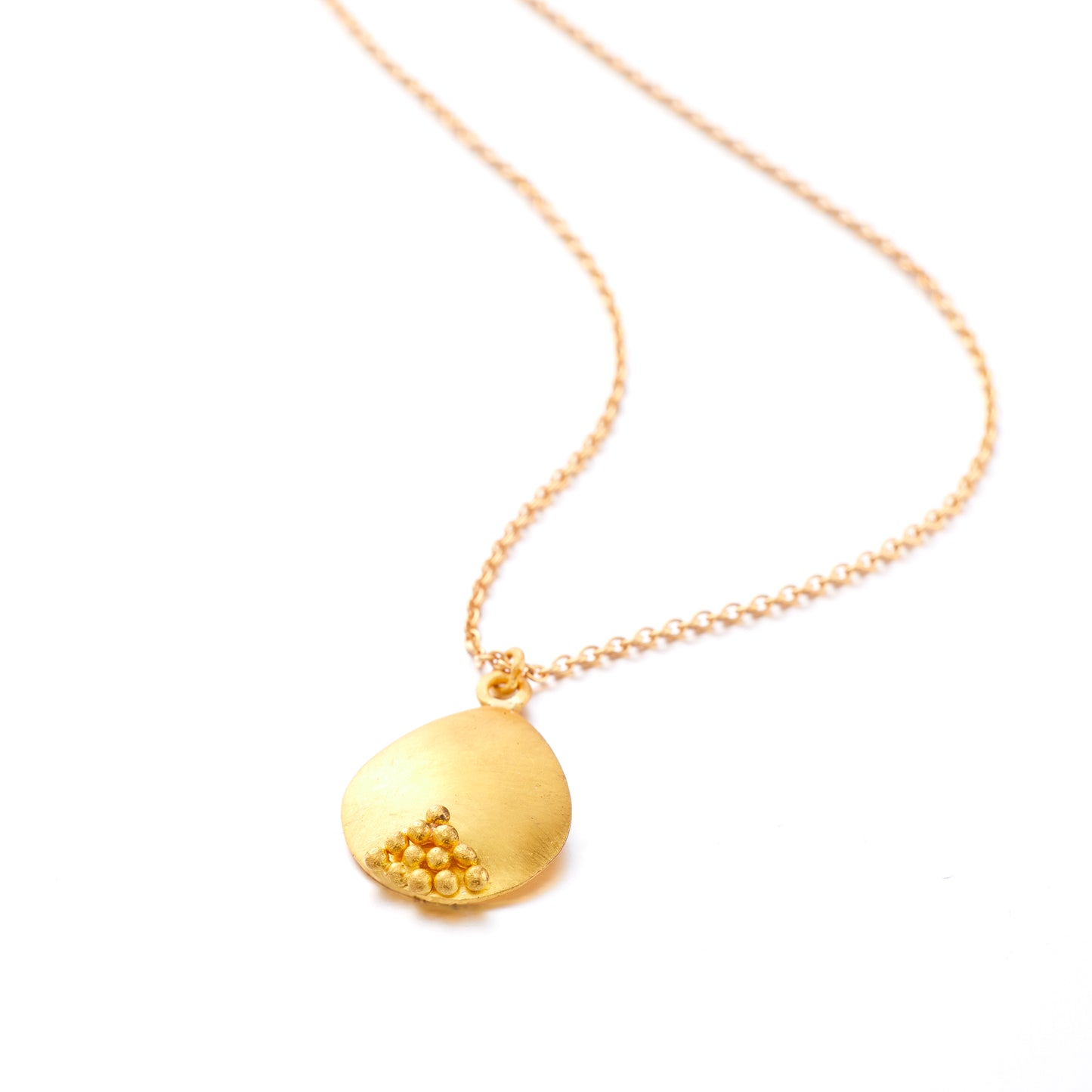 22ct Granulated Drop Pendant