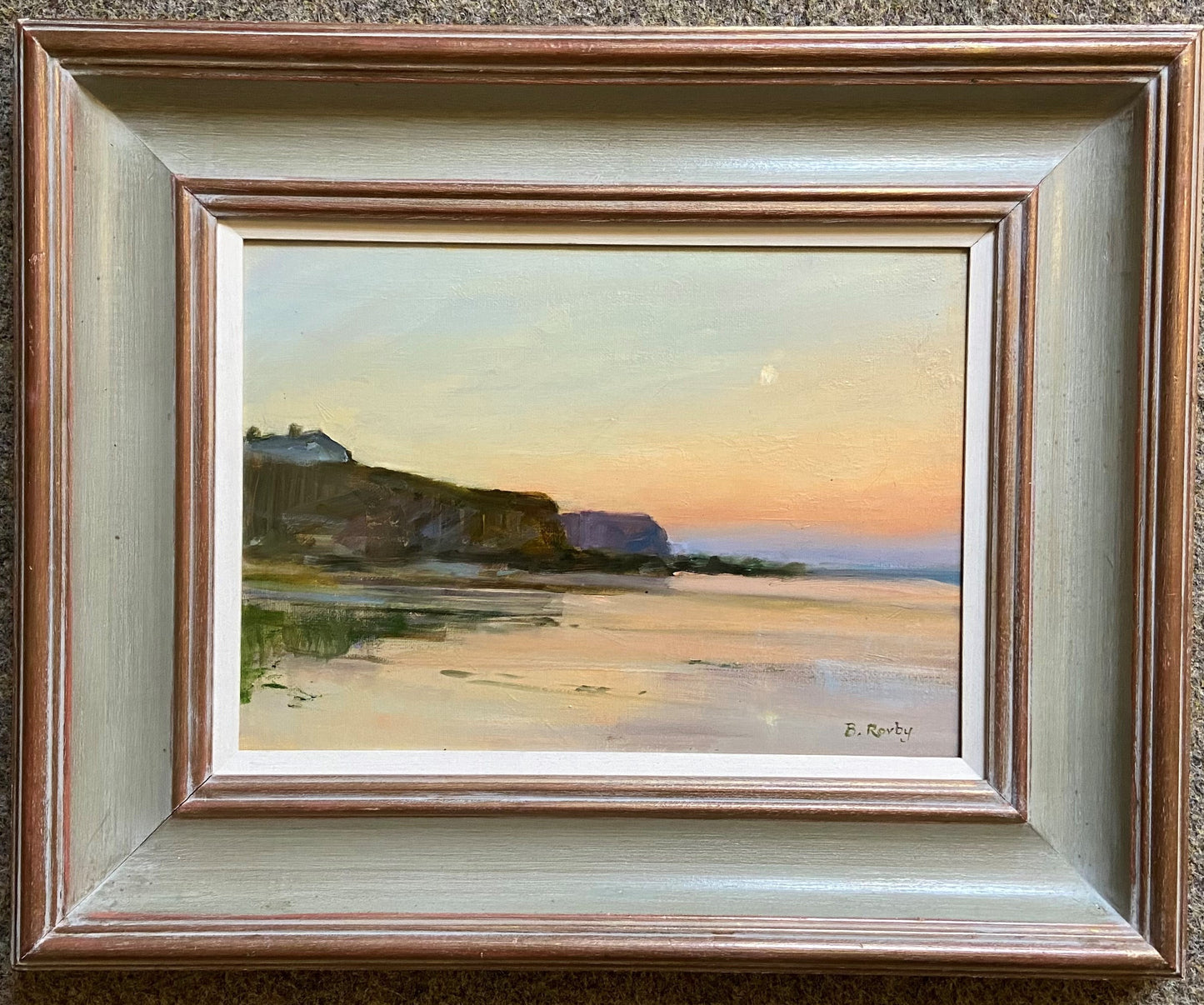Cliff and Pale Moon