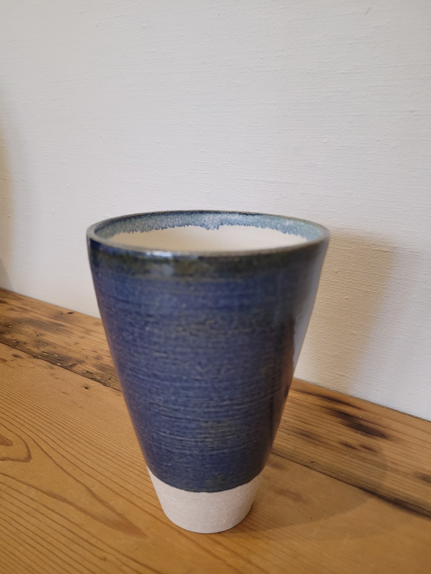 Medium Blue cone shaped vessel