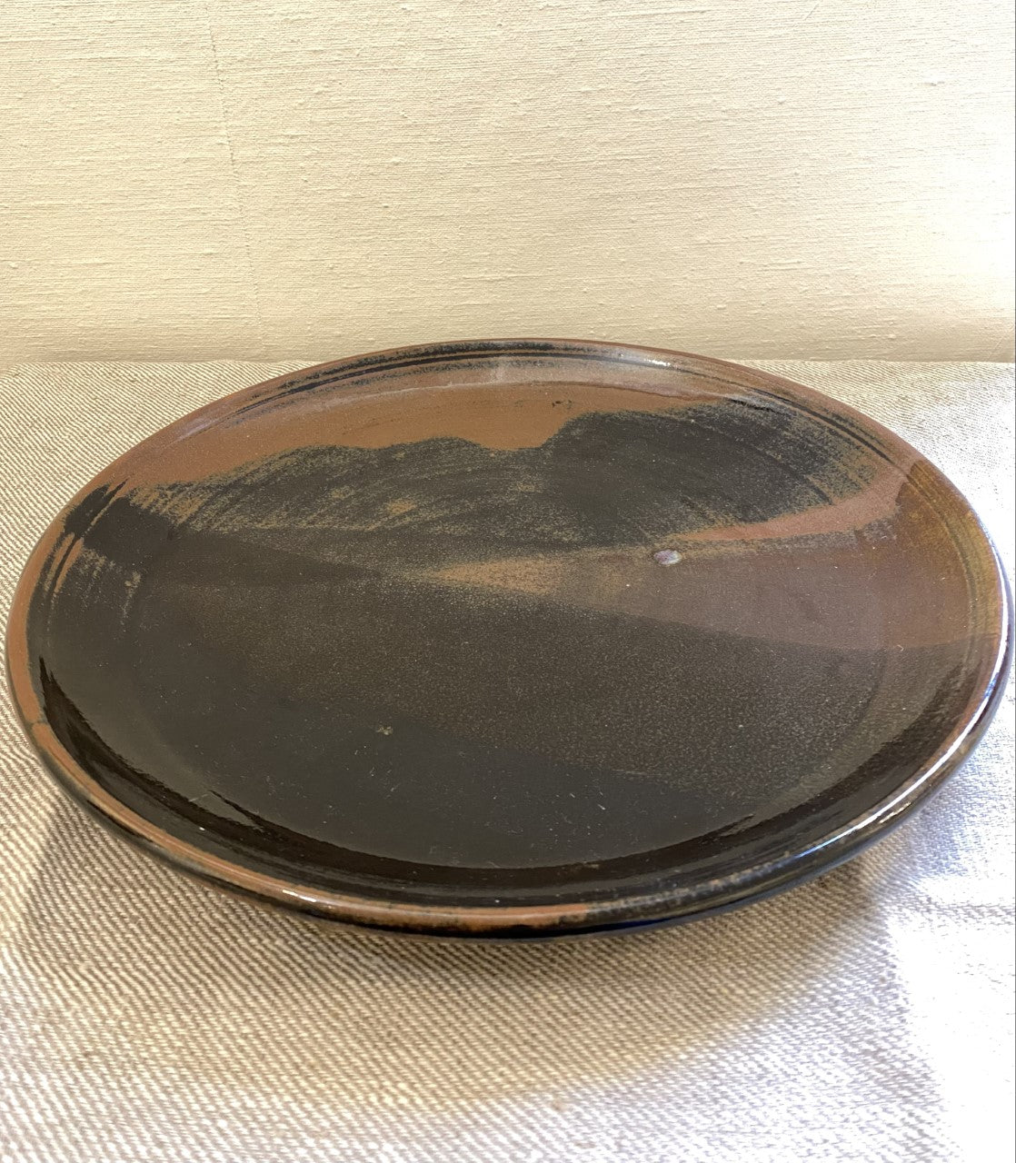 Very large Tenmoku platter