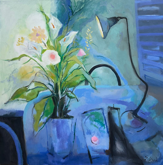 Calla Lilies and Alan's Reading Lamp