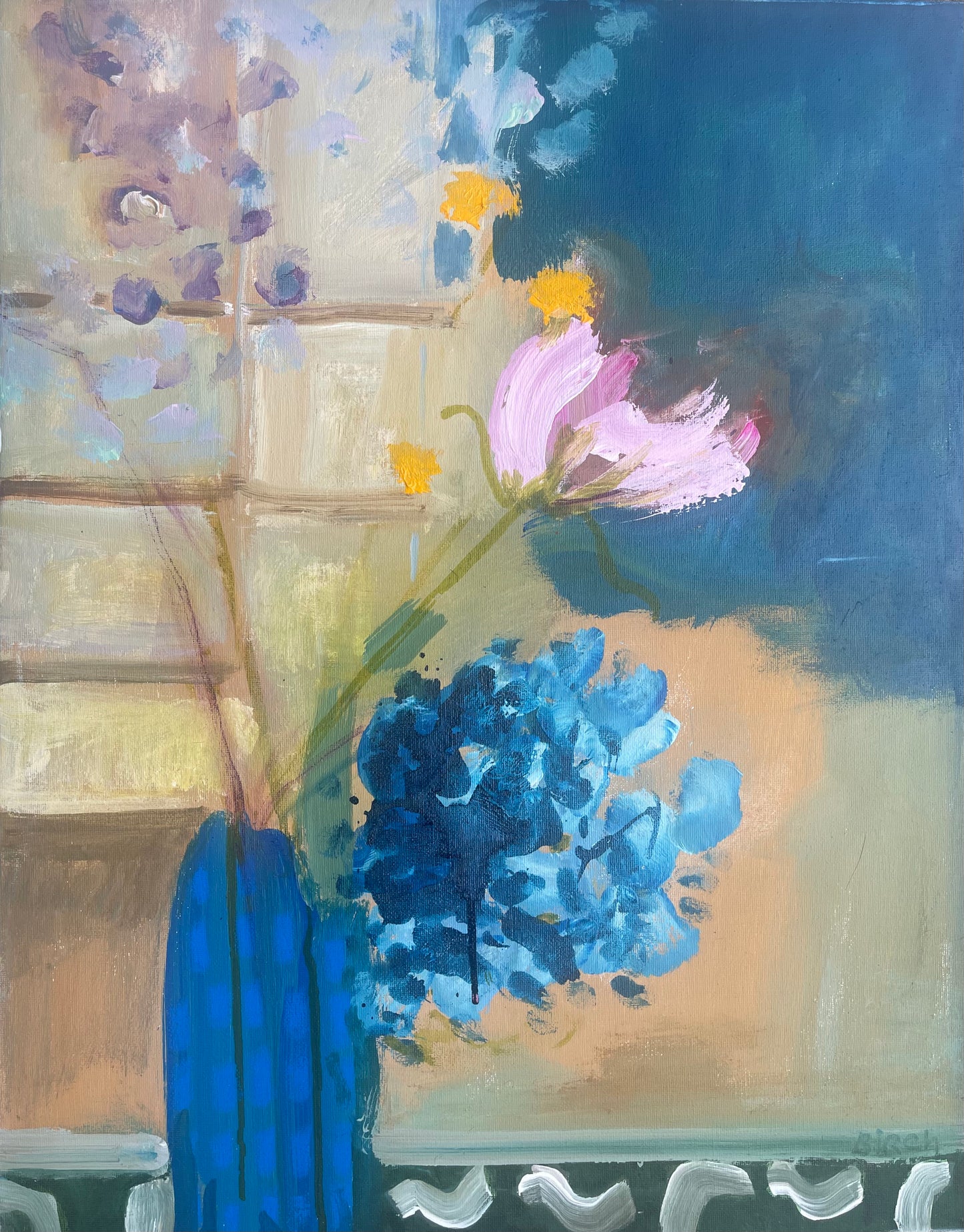 Hydrangea and Rose