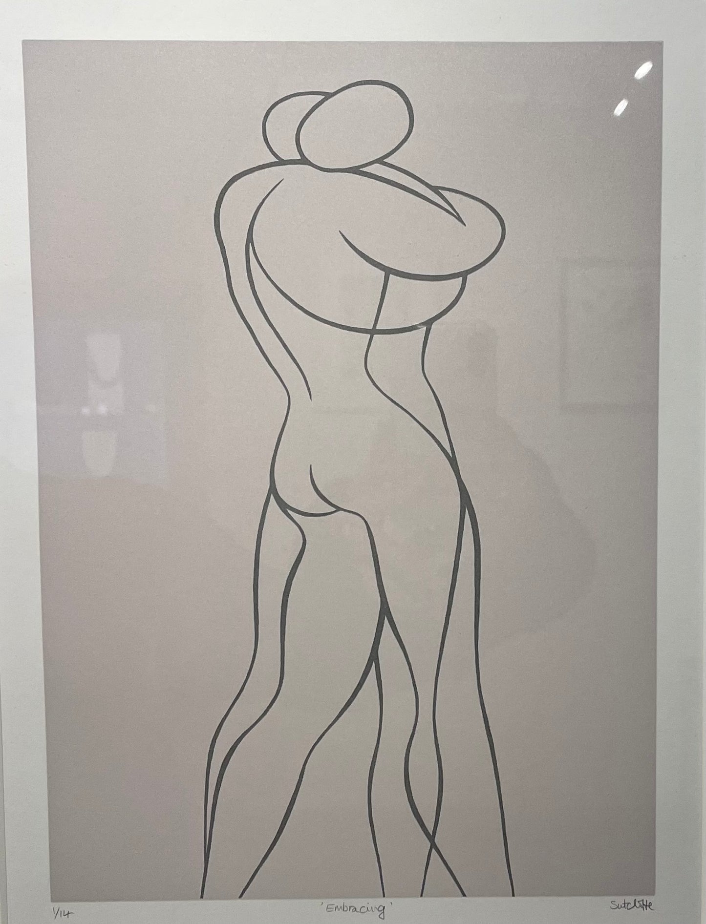 Embracing (in grey)