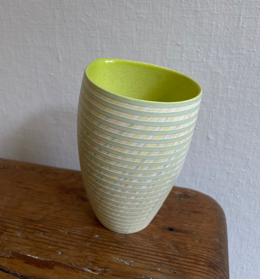 Green sloping bowl - A