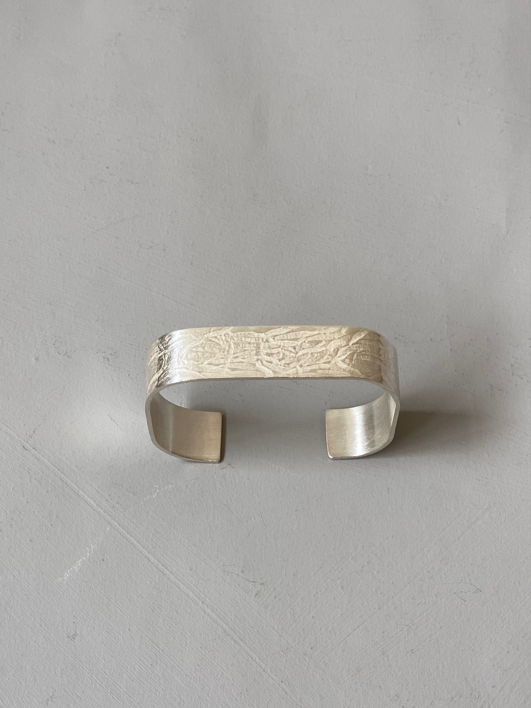 Square/oval Silver Cuff