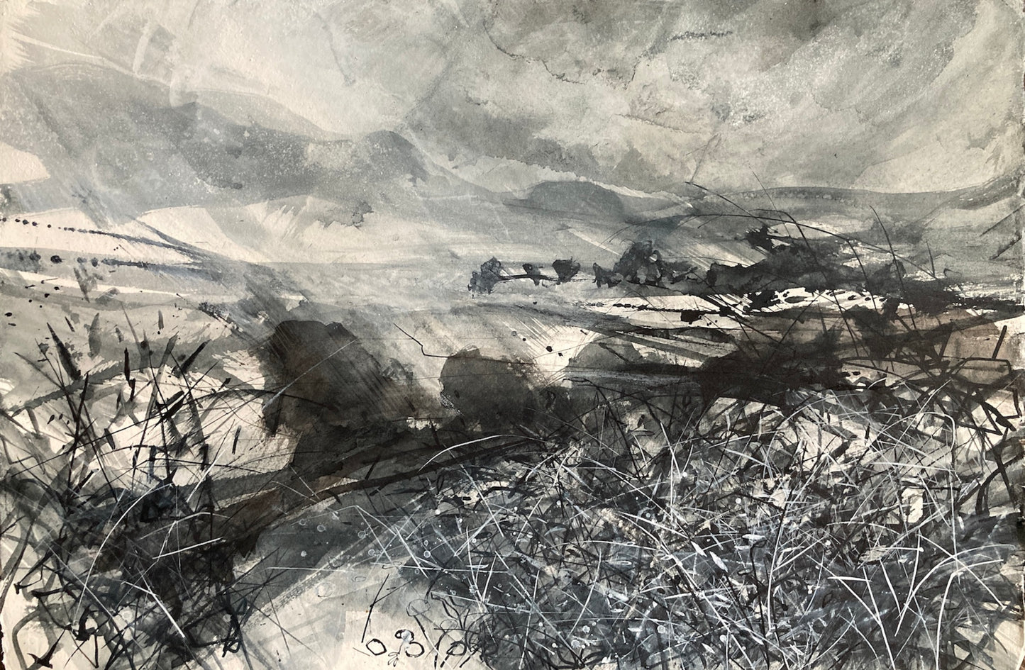 Windy weather, Clouds Moving Over Fields and Fell