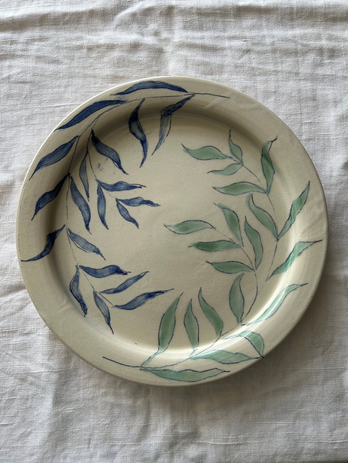 Willow green and blue plate