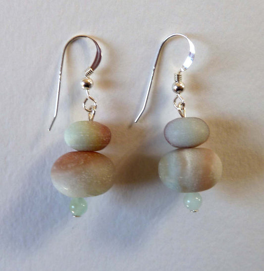 Cuprite chrysocolla/amazonite earrings