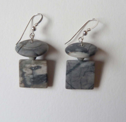 Picasso jasper earrings
