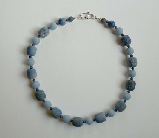 Dumortierite/angelite necklace