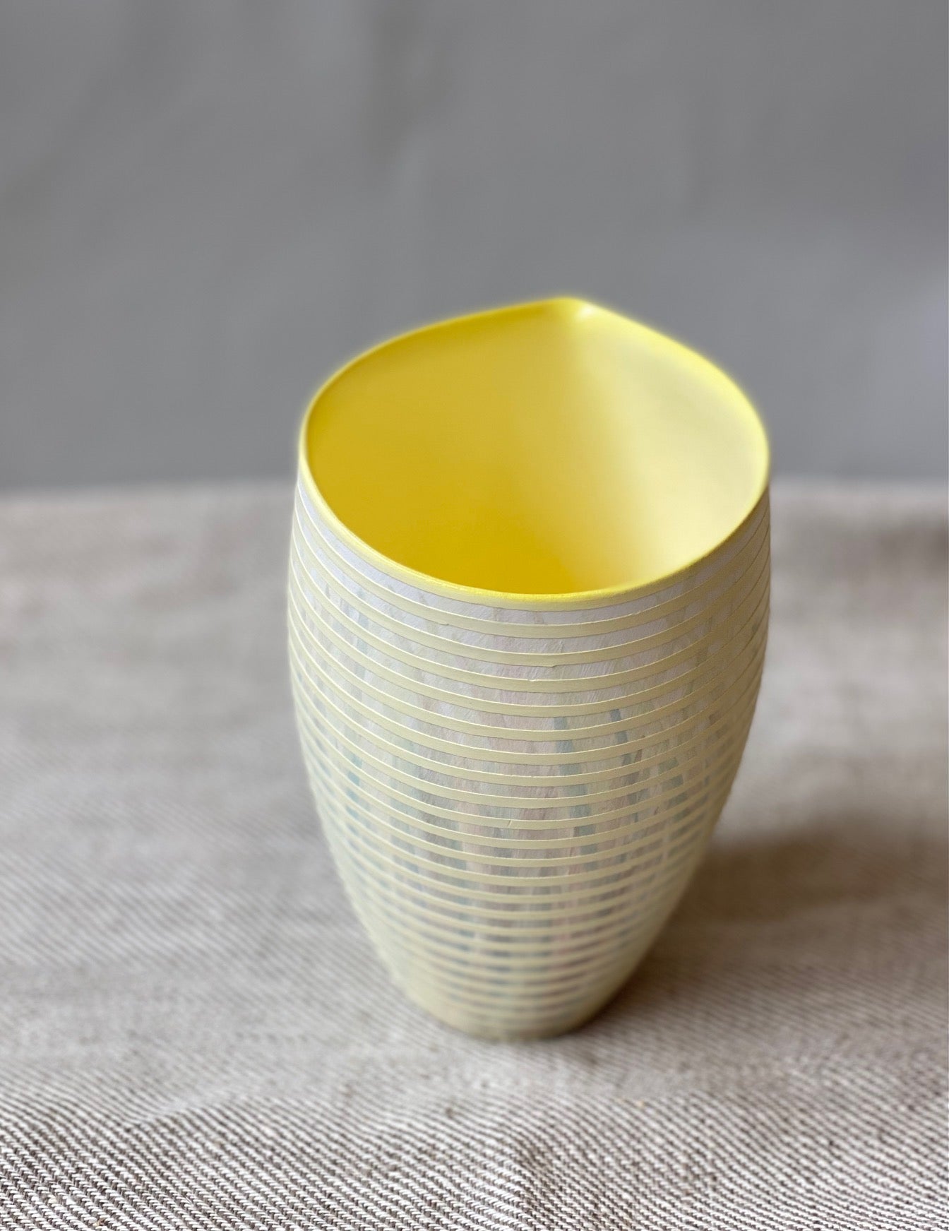 Small yellow sloping form bowl