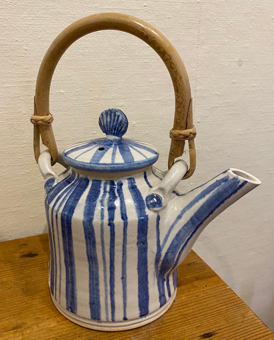 Blue Stripe Teapot