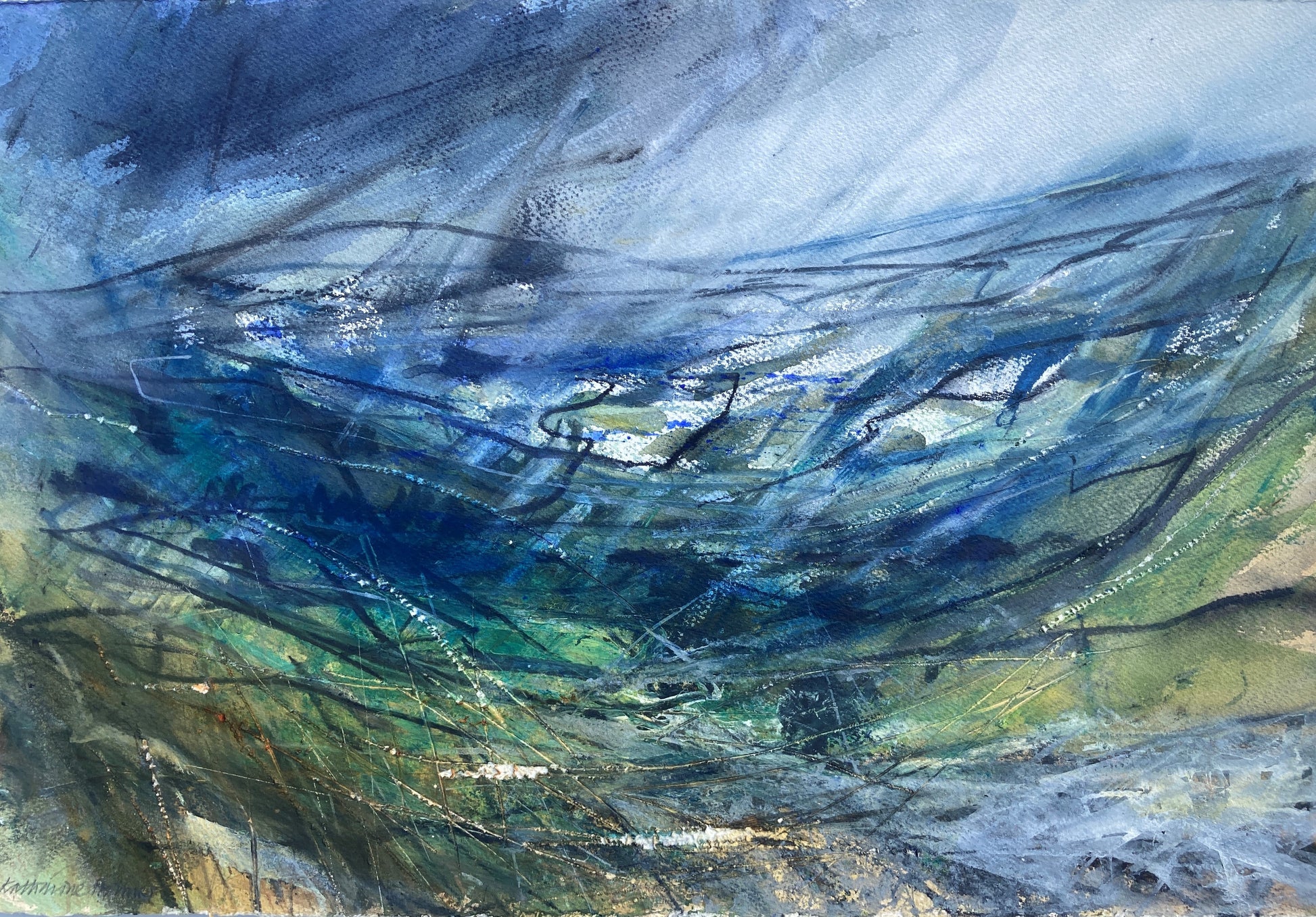 A Wild Windy Day in Summer, Weets Lane, Malhamdale