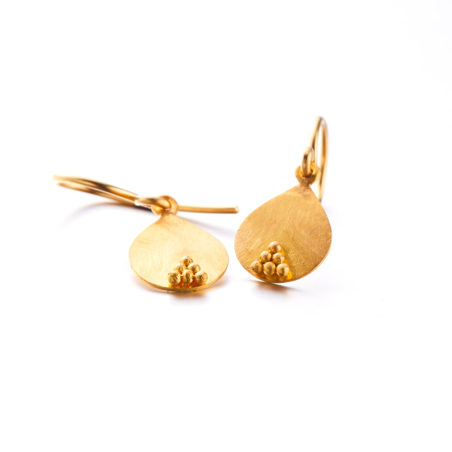 22ct Gold Granulated Earrings