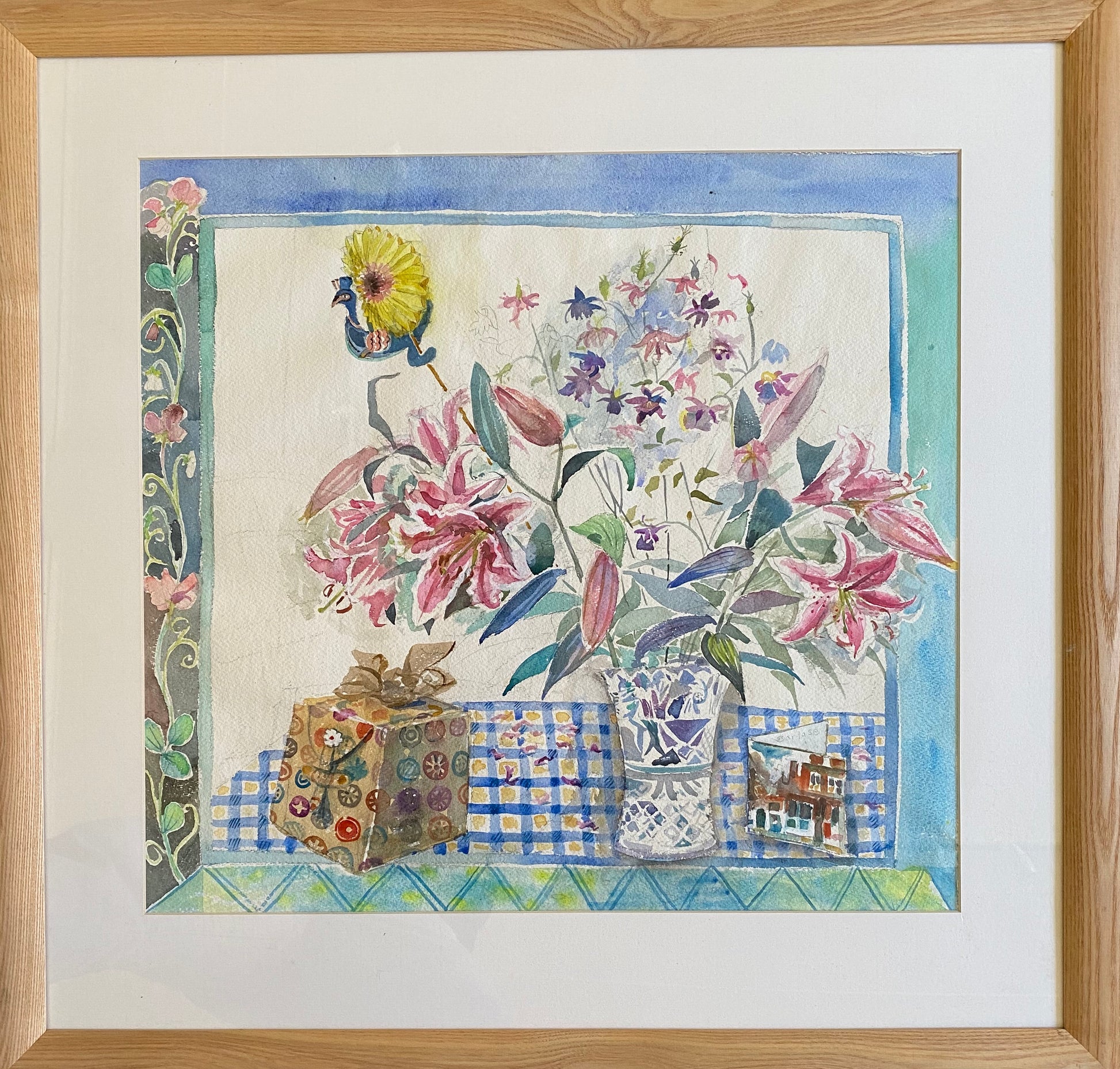Flowers With Wedding Gift
