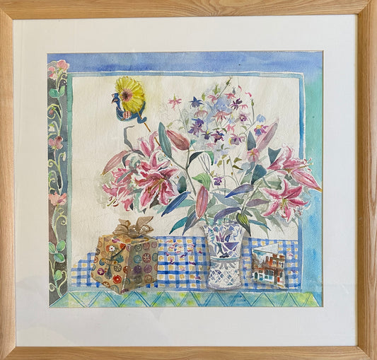 Flowers With Wedding Gift