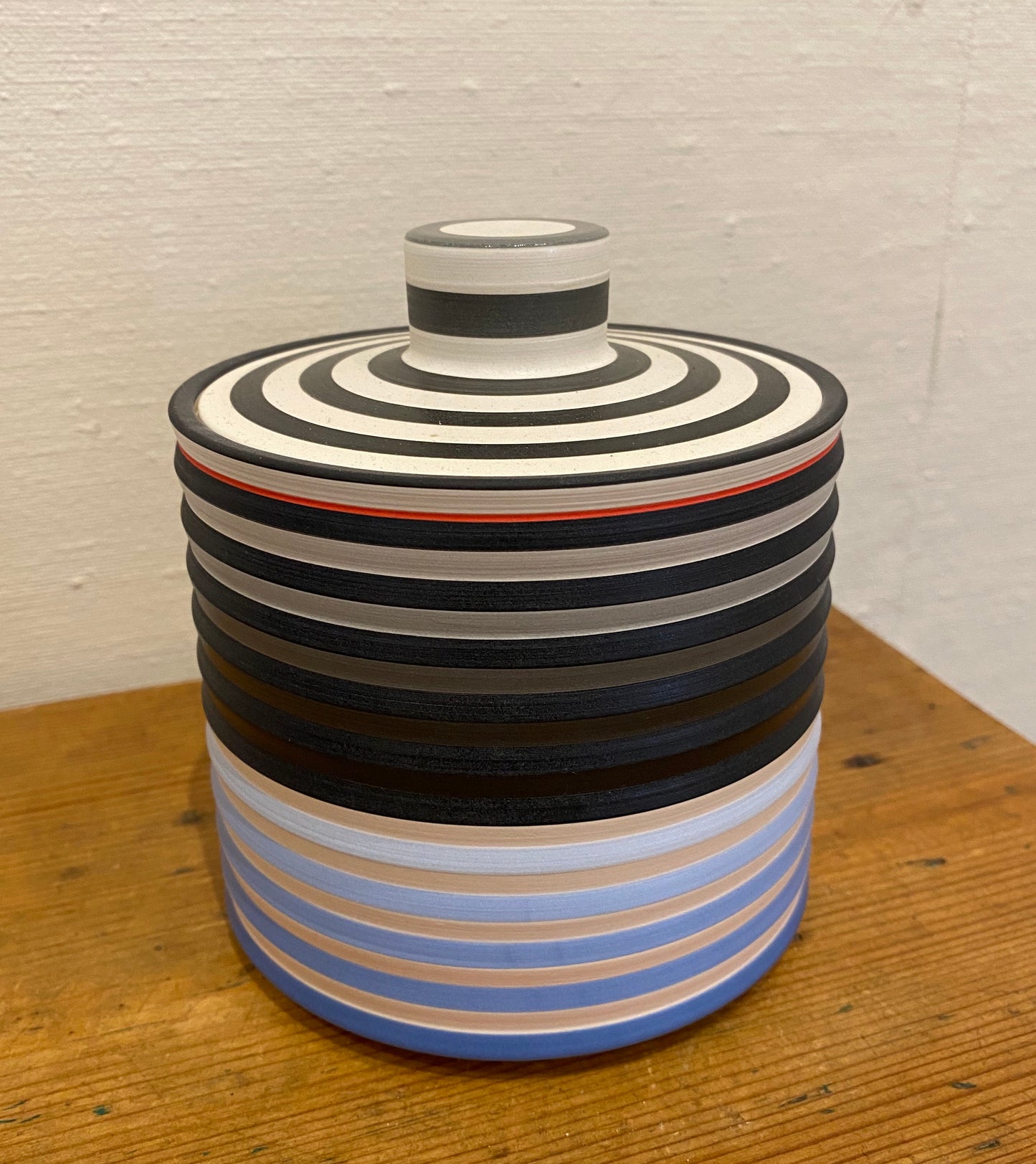 Lidded Box With Blue